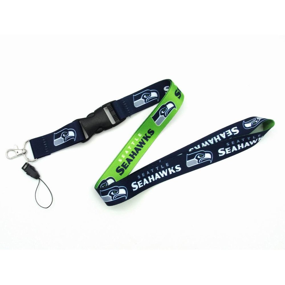 Seattle Seahawks NFL Neck Lanyard Football Teams Detachable Strap Lanyards for Cellphone Holder