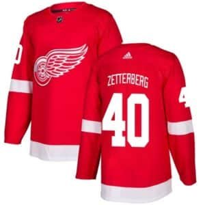 Men's  Detroit Red Wings #40 Henrik Zetterberg Red Stitched NHL Jersey