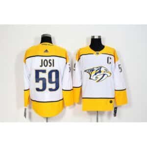 Men's  Nashville Predators #59 Roman Josi  White Stitched NHL Jersey