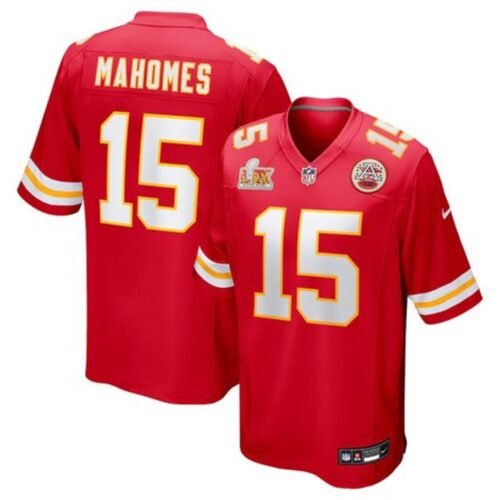 Men's Kansas City Chiefs #15 Patrick Mahomes  Red Super Bowl LIX Game Jersey